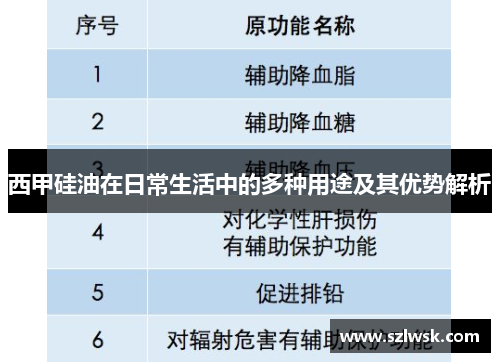 西甲硅油在日常生活中的多种用途及其优势解析